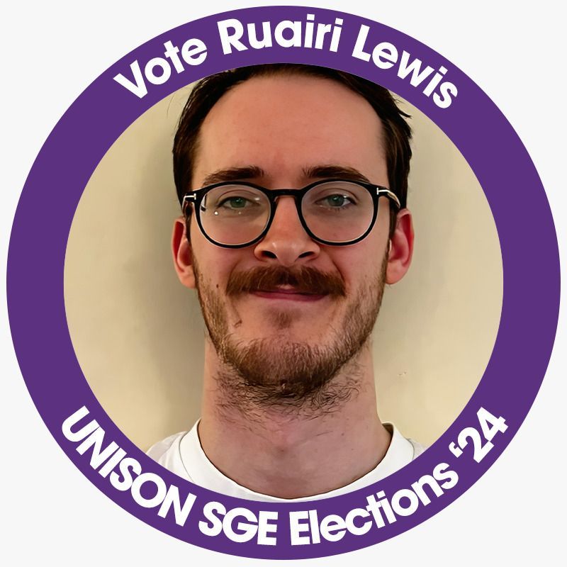 🚨🚨It’s #TimeForRealChange in the #UNISON Service Group elections! There's still time to vote - the deadline is 5pm this Friday 17th May. Local Government members in Yorkshire & Humberside - vote now for Ruairi Lewis! 🗳️✅ ✅✅ #OrganisingToWin #UNISONSGE