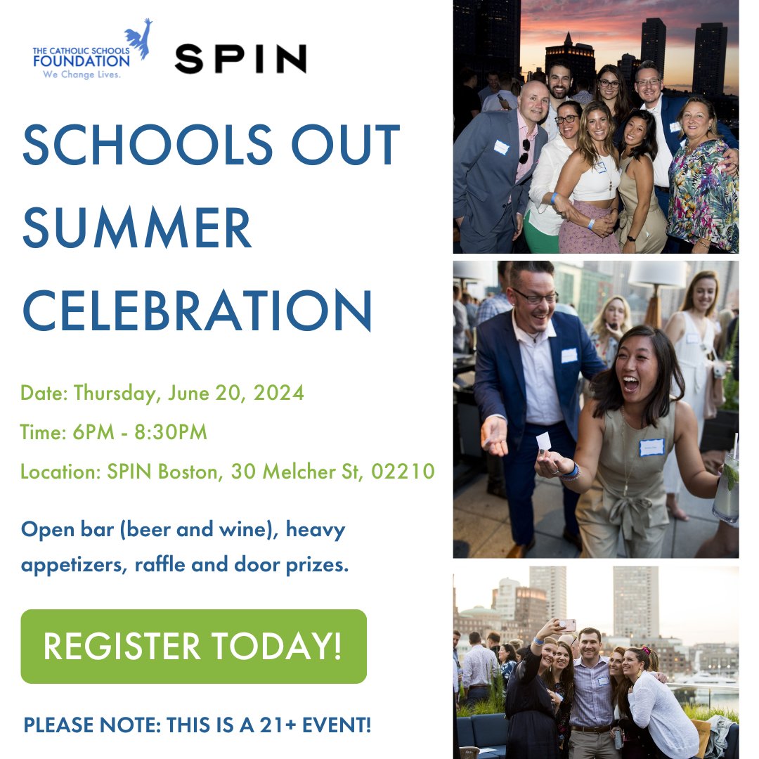 CSF's Schools Out Summer Celebration Is Back! Visit our website today to register for the event & to view sponsorship info - csfboston.org/sosc 👉 Share the event on social media and tag CSF to receive extra raffle tickets! #wechangelives #youngleaders #summercelebration