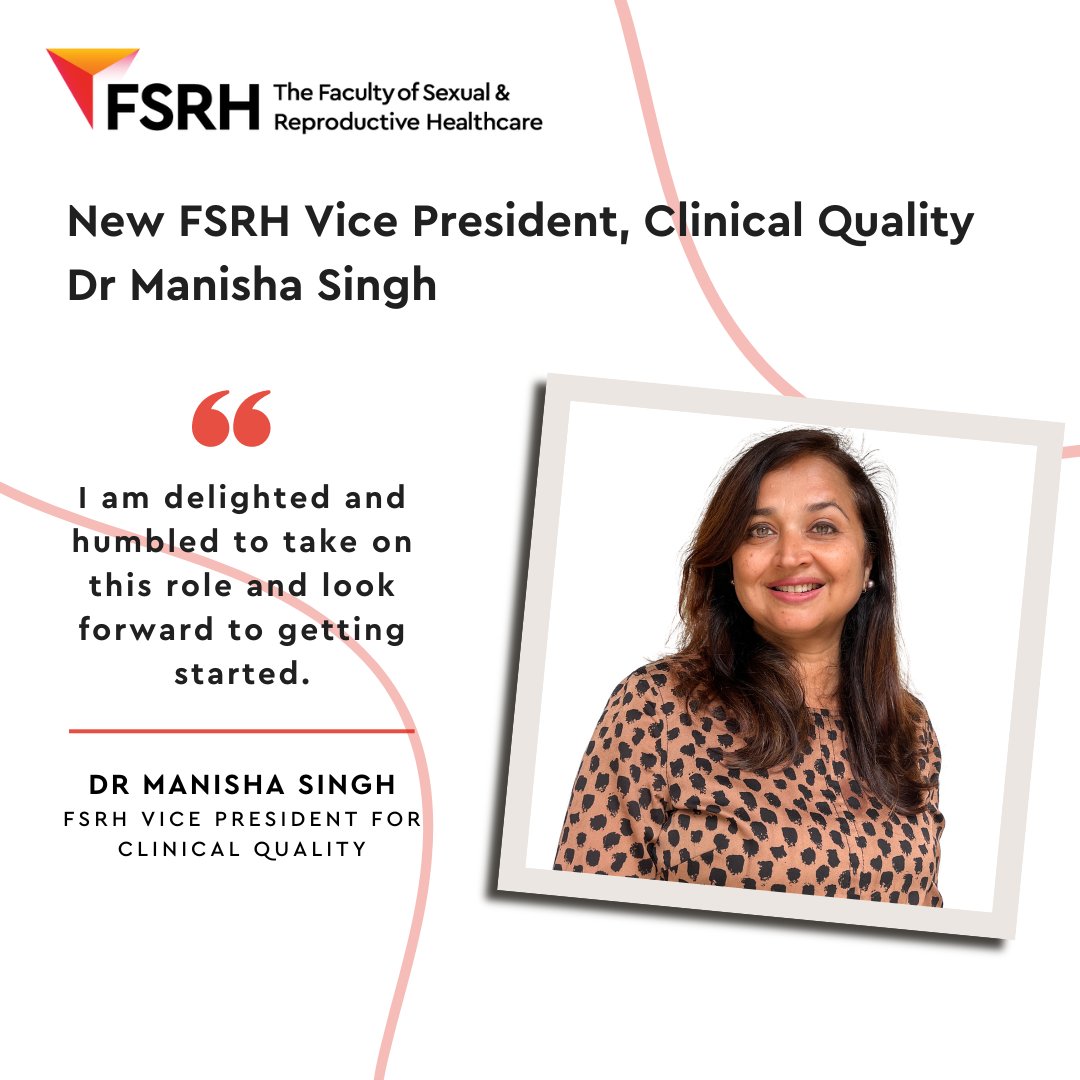 We are delighted to announce that Dr Manisha Singh has been elected to the position of Vice President of Clinical Quality.✨ Read her response at: l8r.it/mrwM