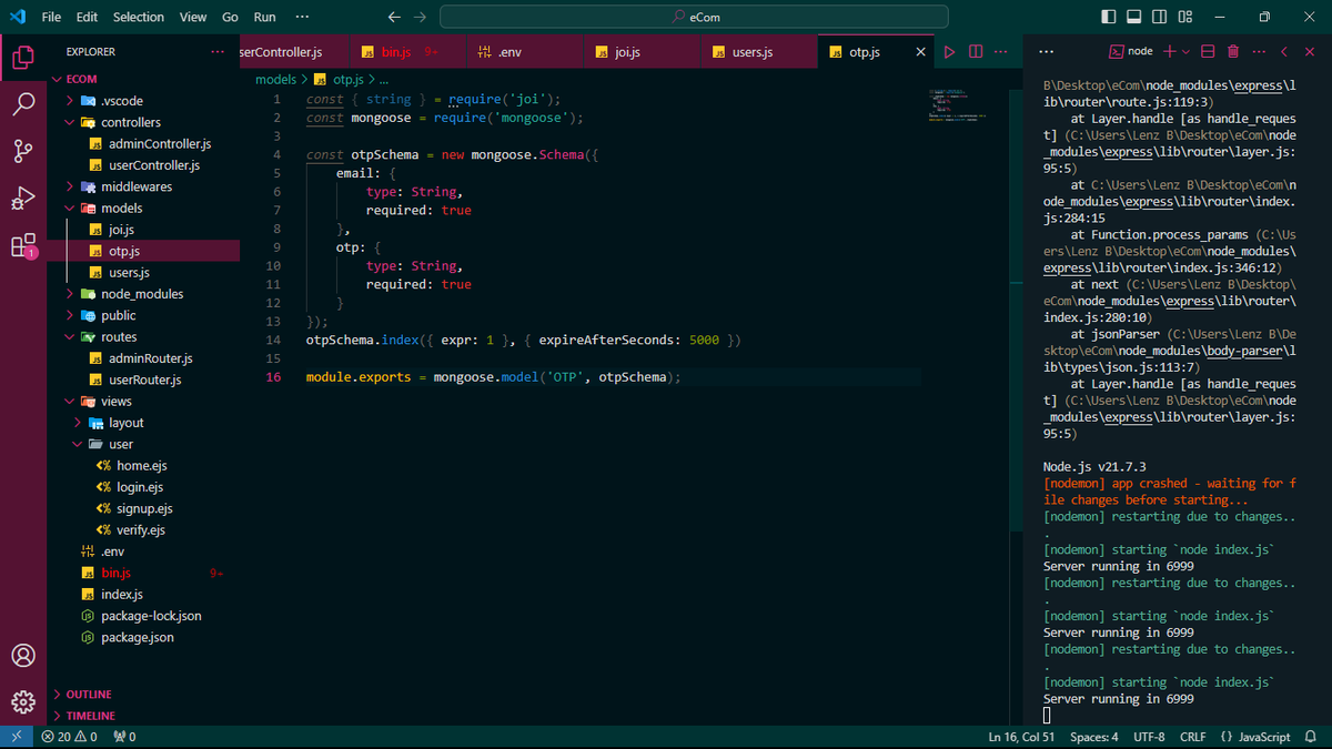 m_labeeb_7's tweet photo. Day 35 of #100DaysOfCode! Still in the trenches, hammering away at the OTP implementation for my project. Persistence is key! 🔑 #CodingJourney #KeepPushing https://t.co/35NT1auubV