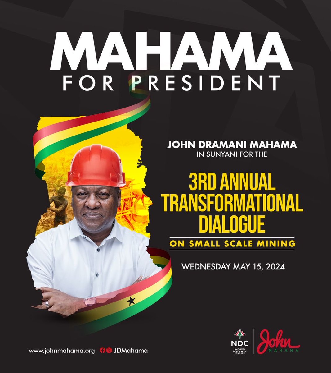 John Mahama will be in Sunyani tomorrow for the 3rd Annual Transformational dialogue #TheGhanaWeWant