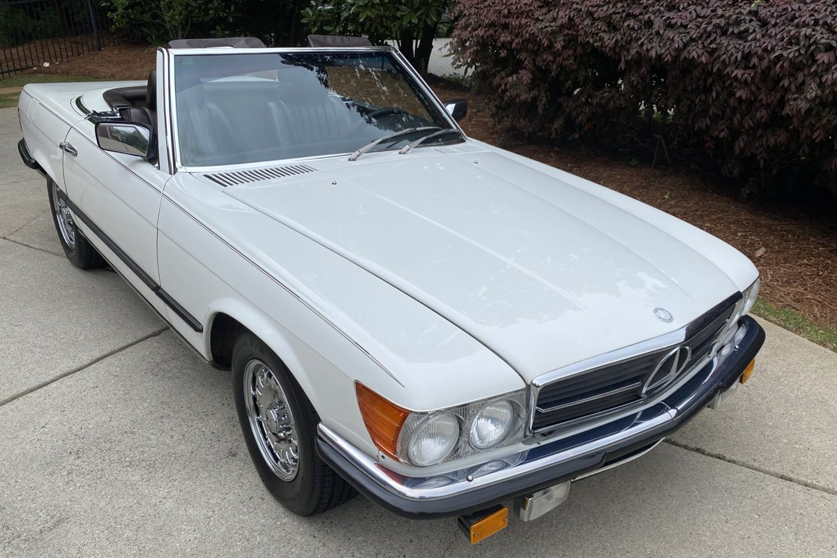 Ups For Dealers: 35-Years-Family-Owned Euro 1983 Mercedes-Benz 500SL: This 1983 Mercedes-Benz 500SL was imported from Europe to the US in 1983 and purchased by the seller's father in 1989.… dlvr.it/T6stYV Bringatrailer.com #carsofinstagram #carporn #classiccar