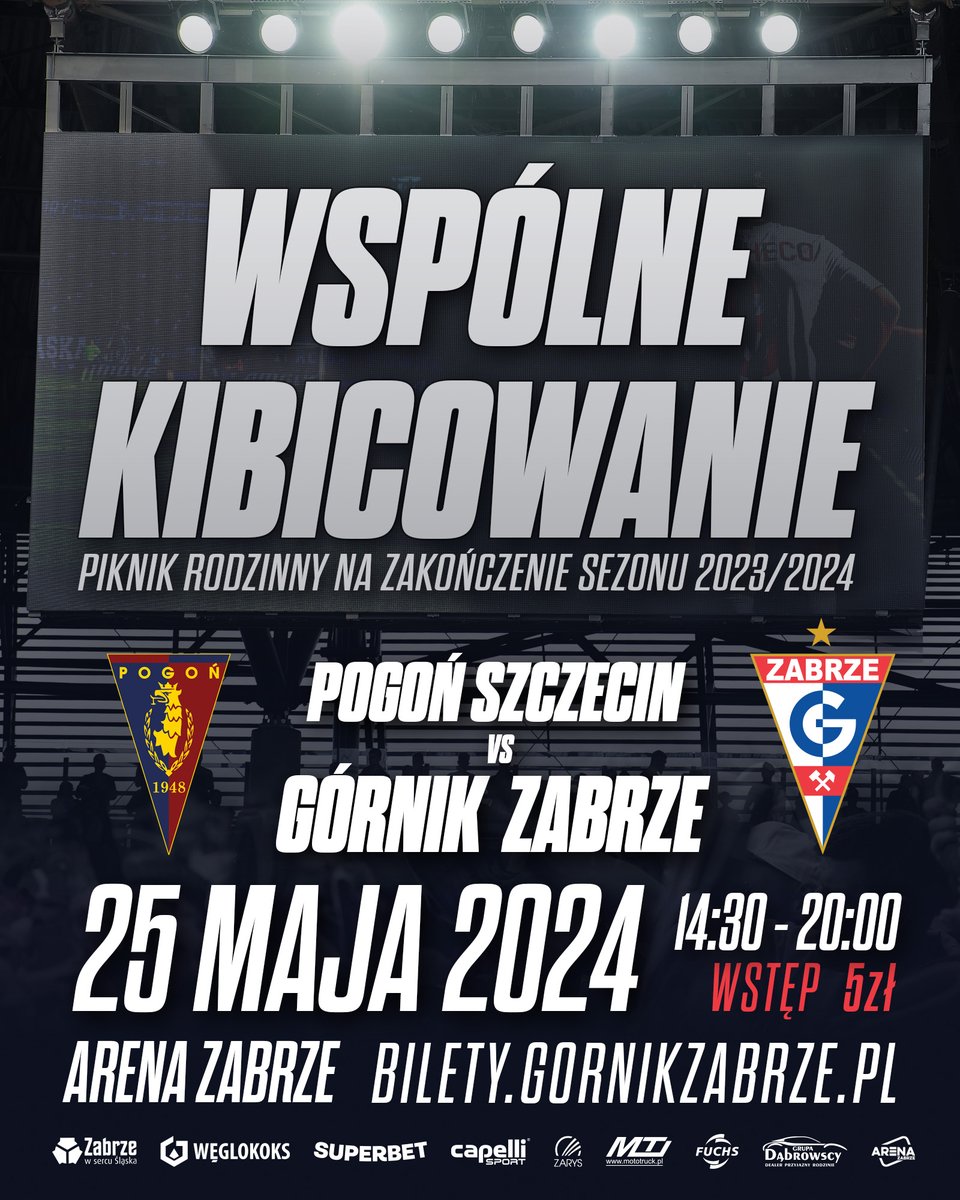 Ostatni mecz sezonu obejrzymy WSPÓLNIE! ⚒️ W środę (15.05) start sprzedaży, wkrótce więcej informacji.
