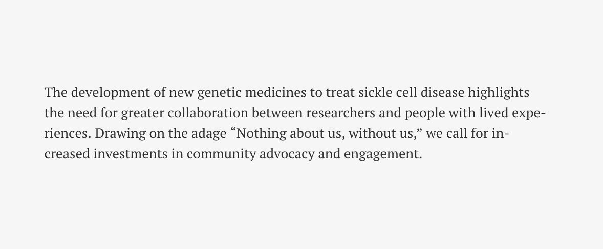 Nothing about us without us: Advocacy and engagement in genetic medicine in @ScienceTM Senior author: A/Prof Karine Dubé of the DARE Community Advisory Board #HIV #HIVcure buff.ly/3QJ7yYg