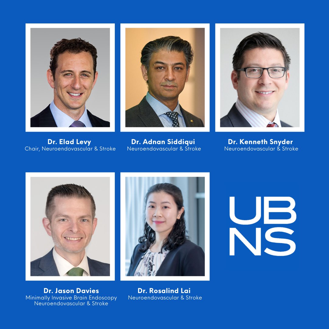 Our #neuroendovascular team is dedicated to continuous innovation, delivering more effective #stroke care to patients in the US — and beyond. Meet the team behind these incredible advancements! 💙 #strokeawarenessmonth @LevyNsgy @_AdnanSiddiqui @JMDaviesMDPhD @rosalind_lai