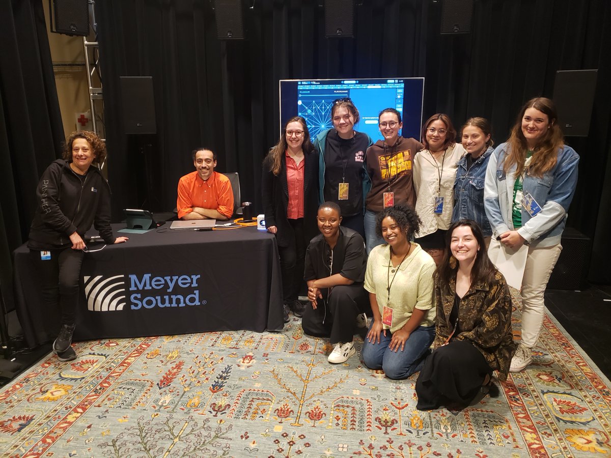 On May 2nd, the @womensaudio spring 2024 interns visited #MeyerSound to attend a workshop on spatial sound using Spacemap Go, our spatial sound design and mixing tool, conducted by Leonard Blanche. Interns had the opportunity to experiment with sounds in an immersive environment.