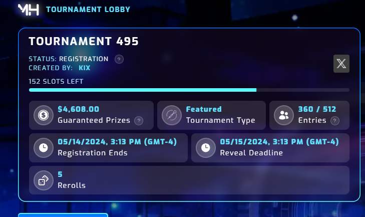 360 Entries into the $5k Midnight Heist Guaranteed.

New ATH in entries.