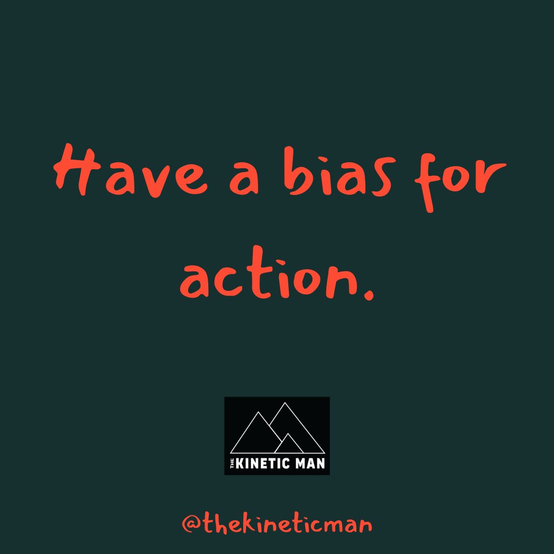 Embrace change and be willing to take risks.

Live with intentionality. 

#TheKineticMan #TakeAction