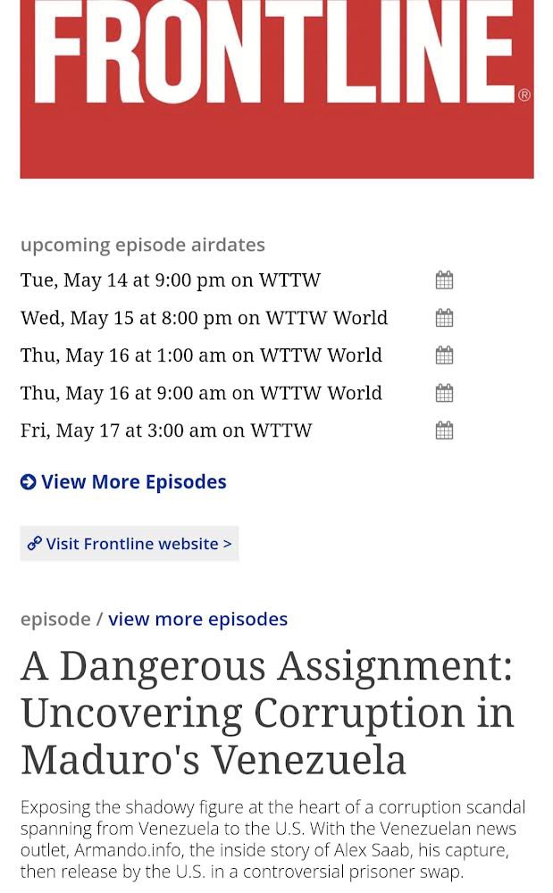 “Una pauta peligrosa” se estrena #HOY en Frontline de la cadena televisiva PBS. Podrá verse a través de las estaciones de PBS en Estados Unidos, el canal de YouTube de Frontline, PBS.org/Frontline y en la aplicación PBS.