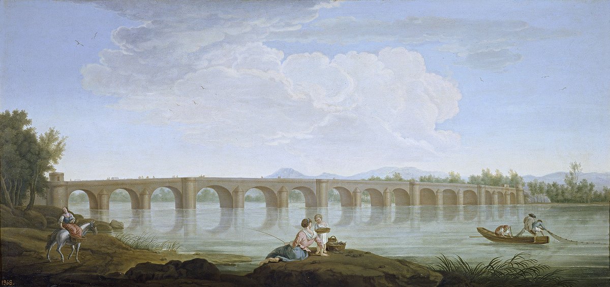 Quan el Llobregat era un riu. El pont de Molins de Rei 1788. Oli sobre taula, Museu del Prado. L’autor, Mariano Ramón Sánchez va rebre de Carles III l'encàrrec de pintar vistes de regions d'Espanya. No oblidem el passat per a millorar el futur.