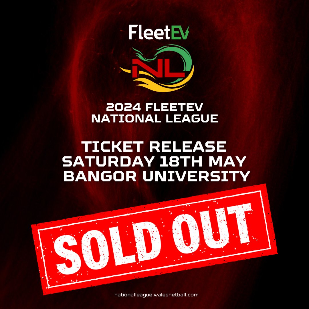 Tickets for the first FleetEV (@fleet_ev) National League Event this Saturday 18th in Bangor are now sold out! 🔥 No tickets will be sold on the door for this event. We look forward to seeing you there! 🏴󠁧󠁢󠁷󠁬󠁳󠁿