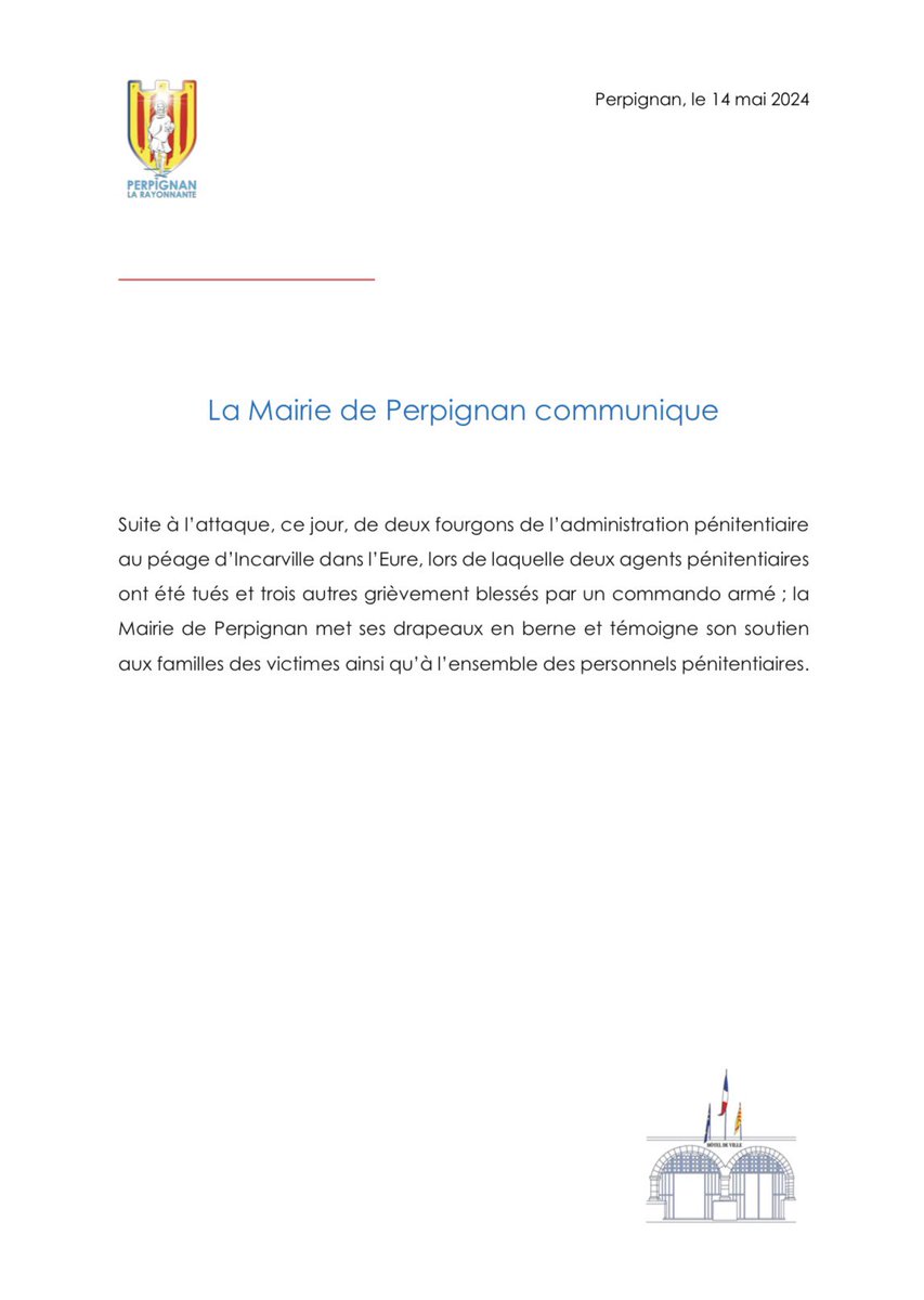 📢 La Mairie de Perpignan communique :