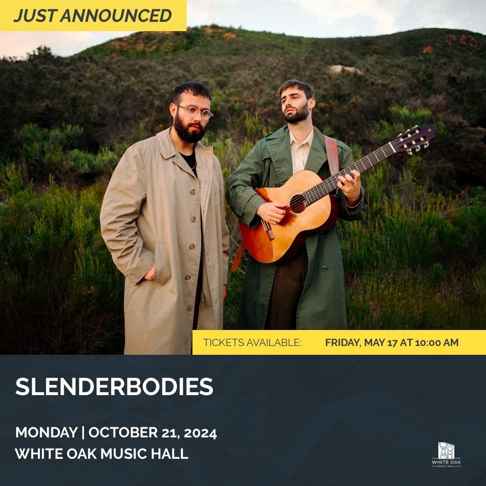 Send me underwater 🌊 indie-pop duo @slenderbodies will be gracing the Upstairs stage on October 21st for the 'Sugar Machine' tour! Tickets go on sale this FRIDAY at 10am, RSVP to our FB event here: buff.ly/3UZTM5V 💖