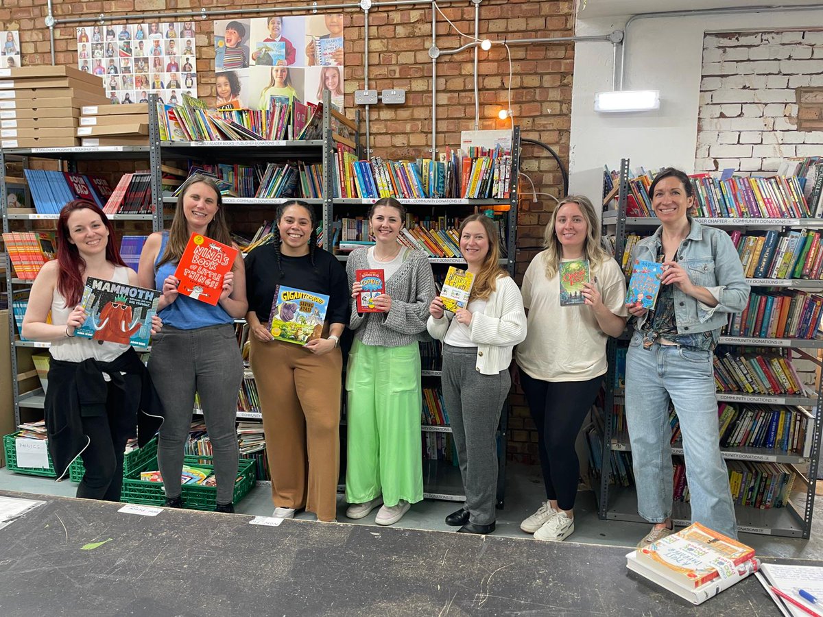 A great day for some of children's team yesterday - volunteering with our charity partners @lonbookproject and helping get books into the hands of young readers up and down the country!