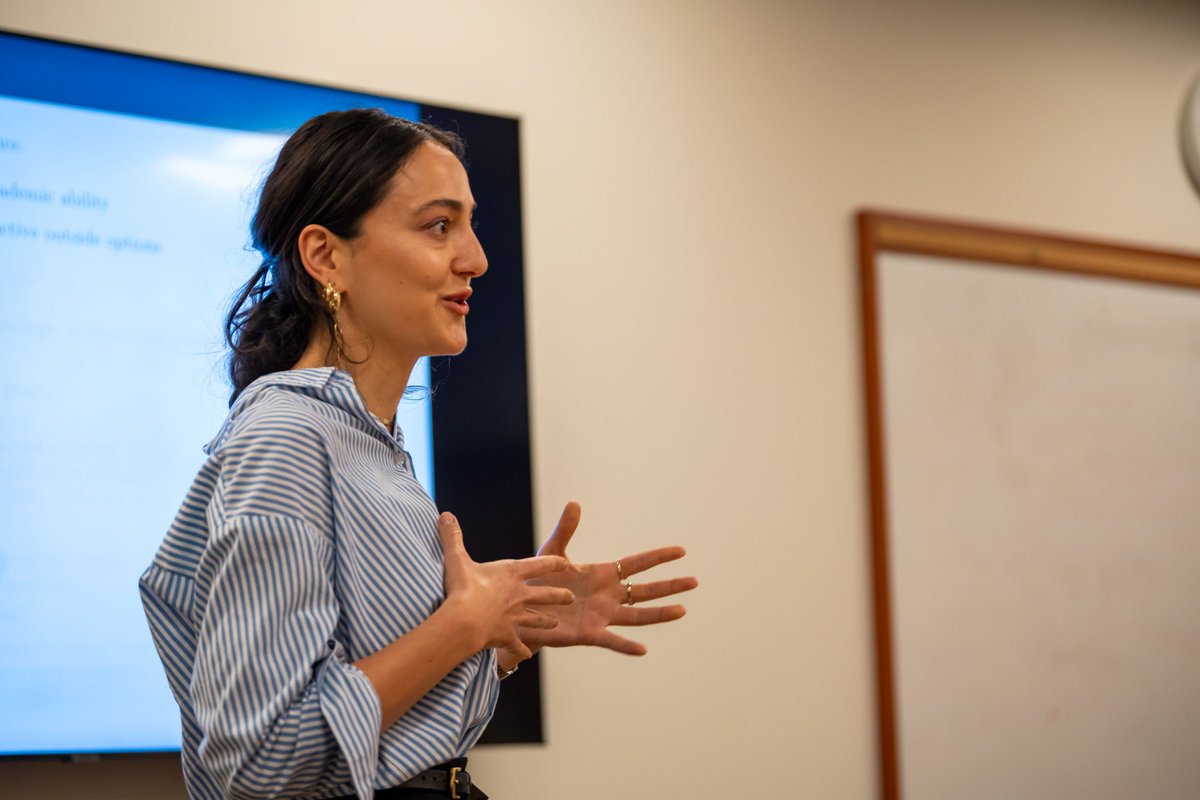 Last week, Oliko Vardishvili, one of the inaugural fellows for the Center for Advancing Women in Economics, participated in our May CORE Week. To learn more about the Center’s Fellowship program and this year’s fellows, visit: bit.ly/3sCfJNj