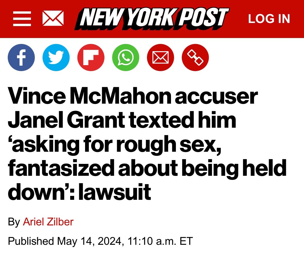 The woman suing Vince McMahon for sex trafficking and abuse sent him text messages in which she said she “fantasized about being held down” and “wanted rough sex” from him Vince MaMahon is worth $2.8BN She is allegedly seeking at least $100M in damages