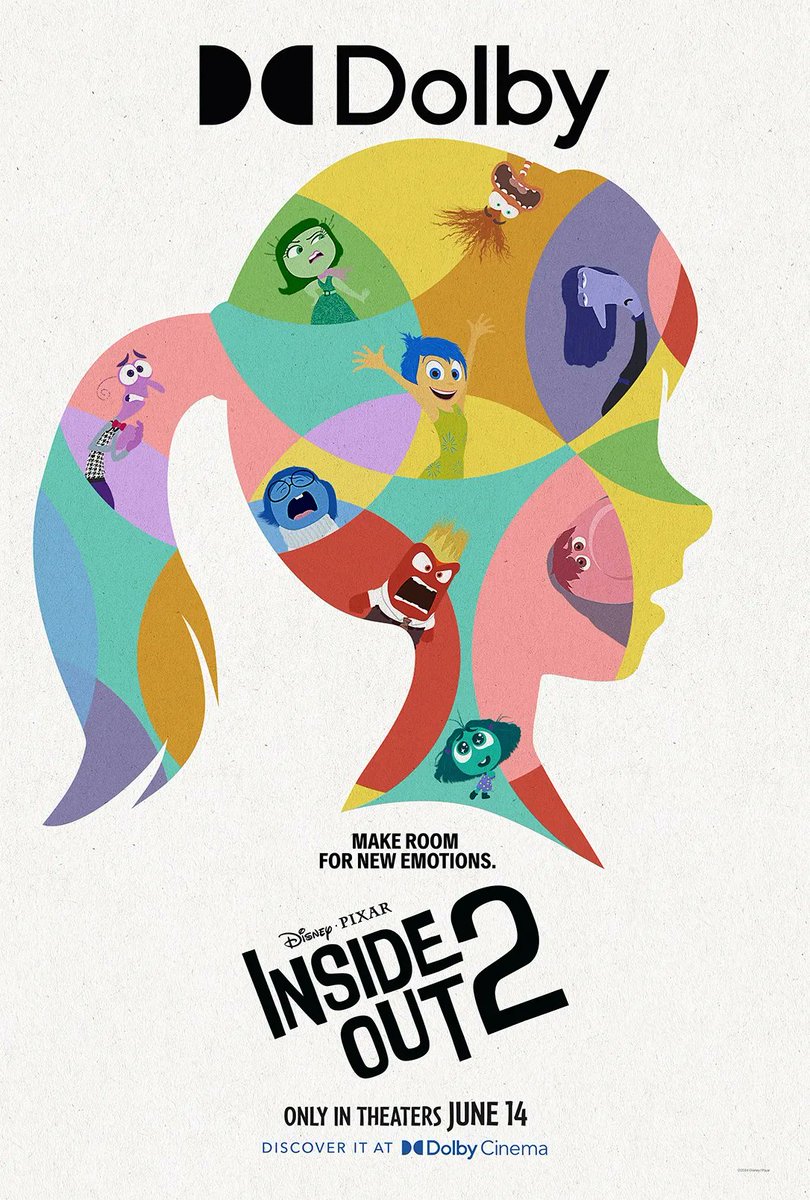 ‘Inside Out 2’ Poster – Dolby Cinema Exclusive pixarpost.com/2024/05/inside… #InsideOut2