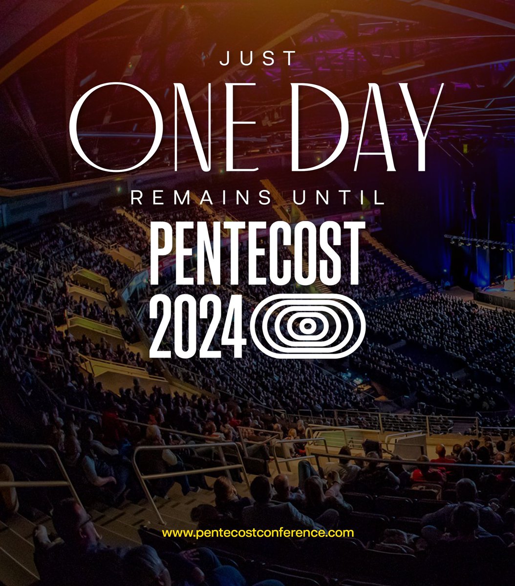 Anticipation building as we're just one day away from Pentecost 2024. Believers from every nation, tribe, and tongue will gather together for a transformative time in the presence of God!

Are you READY?🔥

🗓️ Date: 15-18 May, 2024

📍  Rudolf Weber Arena in Oberhausen, Germany