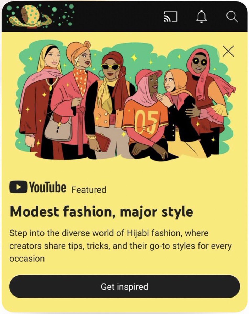 Every part of Western society is infiltrated by islamist propaganda.

While millions of girls and women in islamic regimes fight and die for the right to remove their headscarves, YouTube is promoting 'Hijabi fashion'.

This is gross, ignorant brainwashing of naive Westerners.