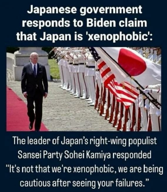 JoBama trying to exporting destruction to other Countries! POS = Biden