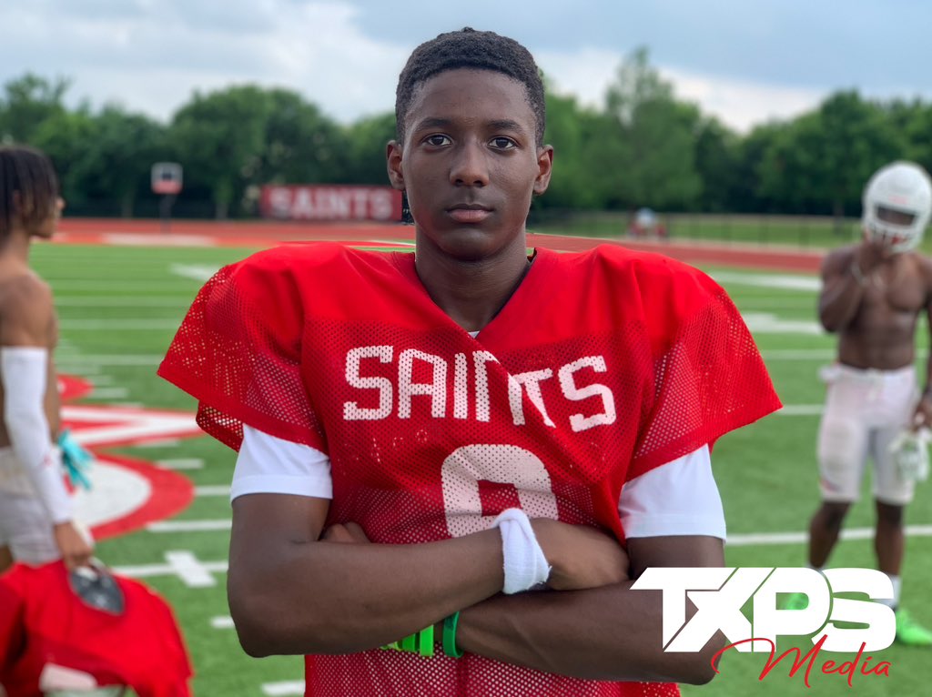 ‘25 DB/WR Bradlee Mays is a welcome addition to the Saints’ squad. Mays excelled at both receiver and DB this afternoon, and will be expected to contribute at both spots this upcoming season. Expect the 6’2 senior to rise to the occasion. @2025BradleeMays | @jlovvorn7 |