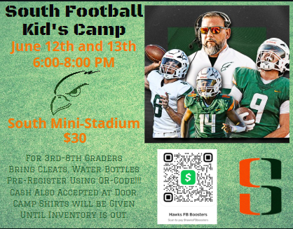 South Football Camp Info!!