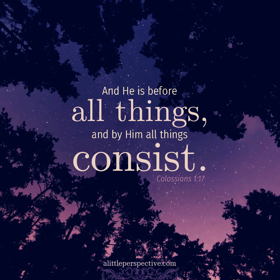 And He is before all things, and by Him all things consist.

- Colossians 1:17 (KJV)

#Jesus #Christ