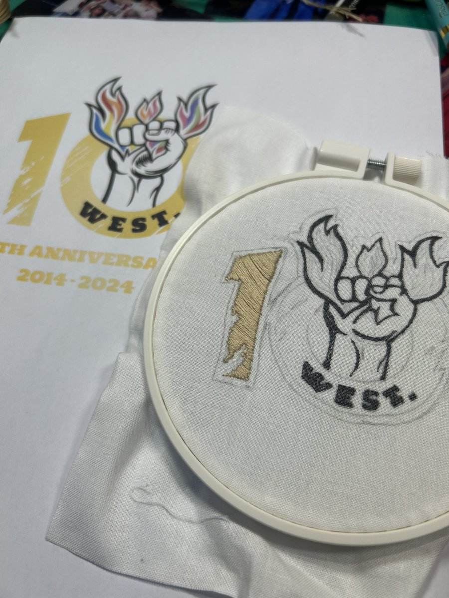 morikei_0827's tweet photo. 人生初刺繍しよるけどほんまにむずい　
なにこれ https://t.co/fjsbQPMZ6A