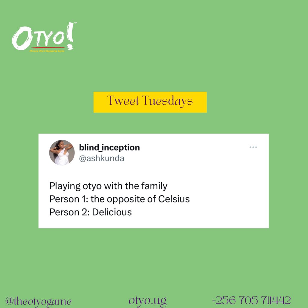 We were today years old when we discovered the opposite of Celsius!😂😂😂😂

#theotyogame #tweettuesdays #appreciation #wordgame #Africangame #letsplay