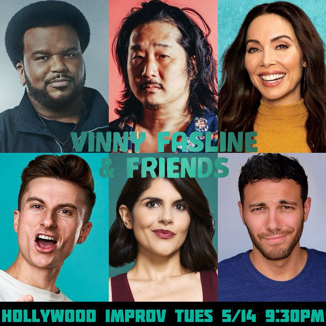 Big show tonight at 9:30 in The Main Room featuring @MrCraigRobinson @bobbyleelive @WhitneyCummings #trevorwallace @JustineMachine @VinnyFasline +more! Get tickets while they last at improv.com/hollywood #hollywoodimprov #comedy