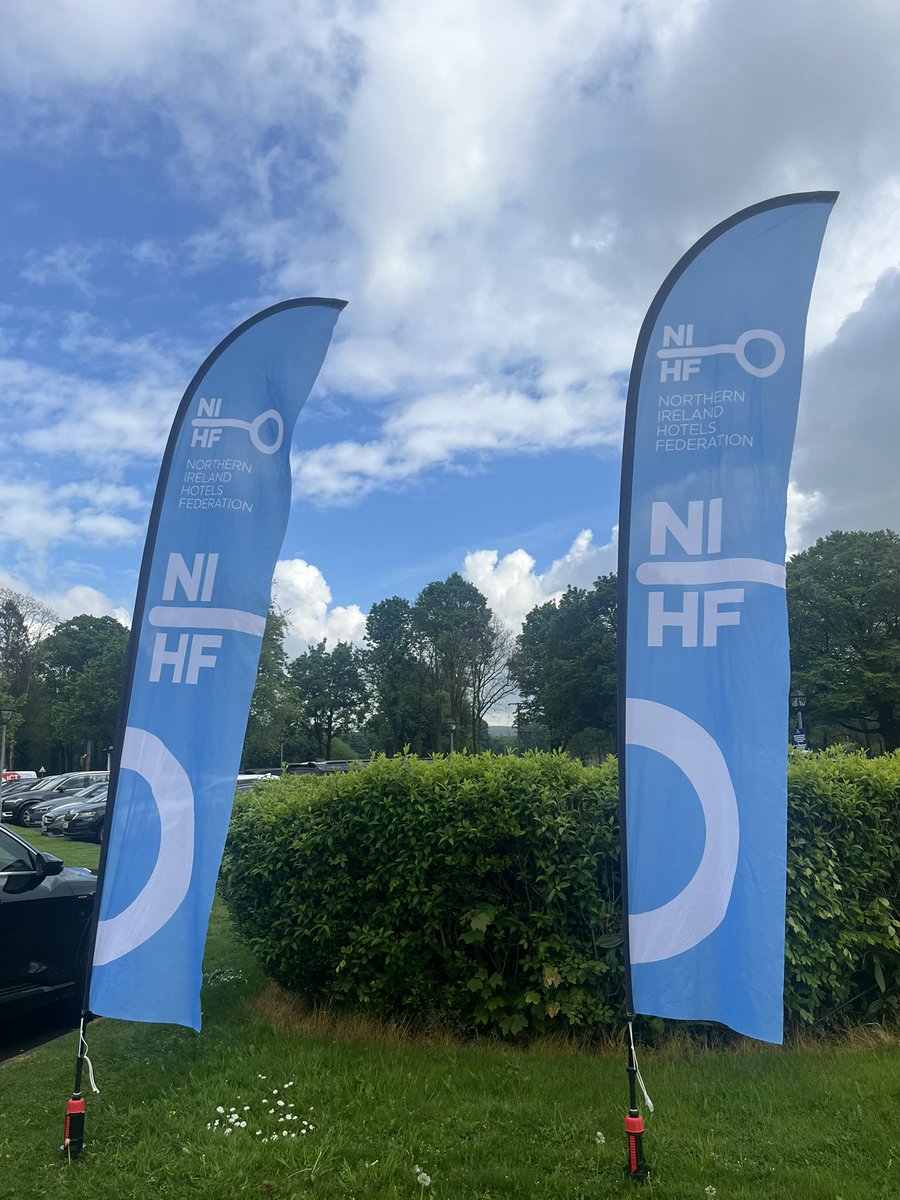 NIHF Golf Day 2024 Flying the flag @HiltonTP for the annual Golf outing! Thx to @HendersonFoods & @CocaCola HBCNI for your support!