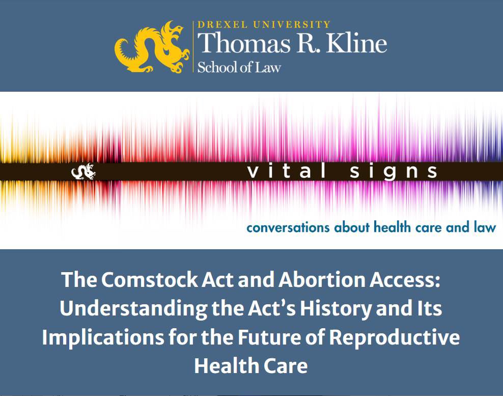 Join us for the next Vital Signs webinar on Comstock and abortion access with con law expert @dsc250 and leading legal historian @maryrziegler | Mon 5/20 12pm ET, free CLE, link to register below @DrexelKlineLaw