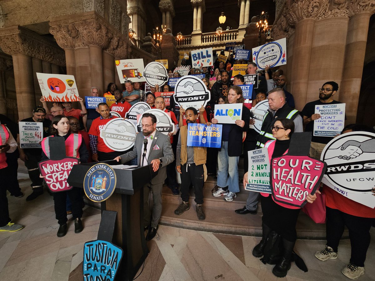 NOW: Labor is taking over Albany to demand safe workplaces for all! We're here to fight for: ✅️ Retail Worker Safety Act ✅️Nail Salon Minimum Standards Council Act ✅️Warehouse Worker Injury Reduction Act ✅️TEMP Bill Employers aren't keeping workers safe. NY must act NOW!