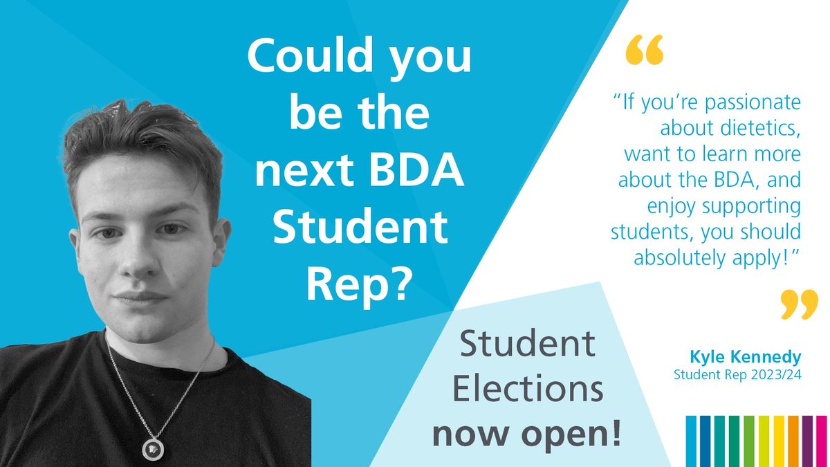 📢 Calling all BDA Student members! 📢 Applications are now open for the role of @BDAStudent Rep 2024-25. Apply before 30 June for your opportunity to become a voice for student dietitians within the BDA community! Find out more and apply: bda.uk.com/membership/mem…