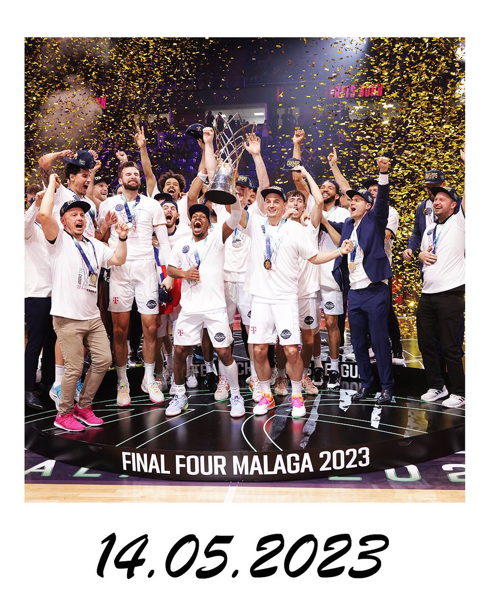Für immer 🏆 @BasketballCL Vor genau einem Jahr wurden wir in Málaga Basketball Champions Leaguer-Sieger! 🙌 #HEARTBERG #BasketballCL 📸 Wolter