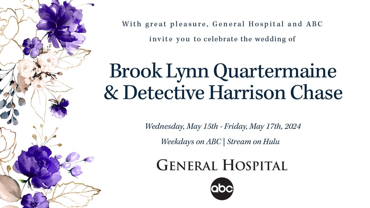 Let's get this wedding started! 💐💍 We'll be watching tomorrow... will you? #GH