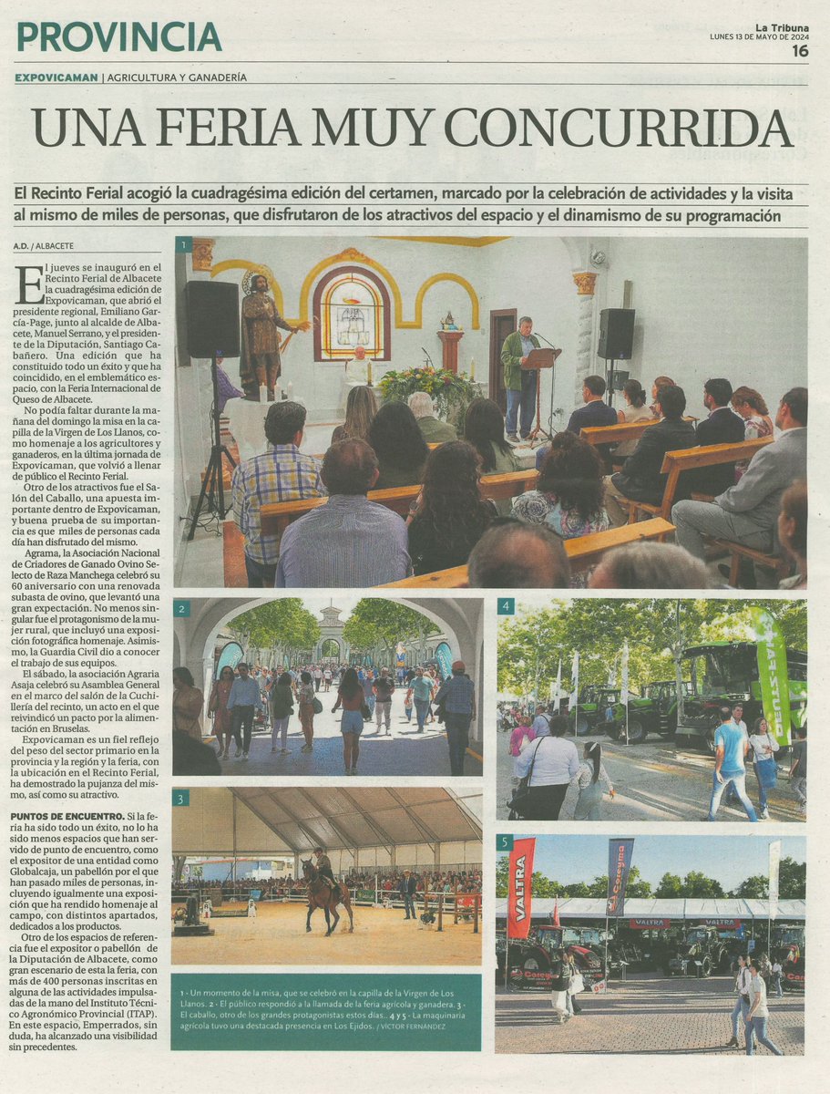 ASAJA Albacete ha tenido un papel protagonista durante la Feria de Expovicaman y la prensa local se ha echo eco de ello.