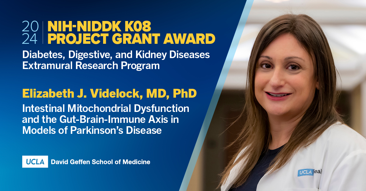 Dr. Elizabeth J. Videlock (@drvidelock) 🏆 @NIH @NIDDKgov K08 project grant award! 🔬5-year, $854k supports her research on “Intestinal Mitochondrial Dysfunction and the #GutBrain Immune Axis in Models of #Parkinson’s Disease.”