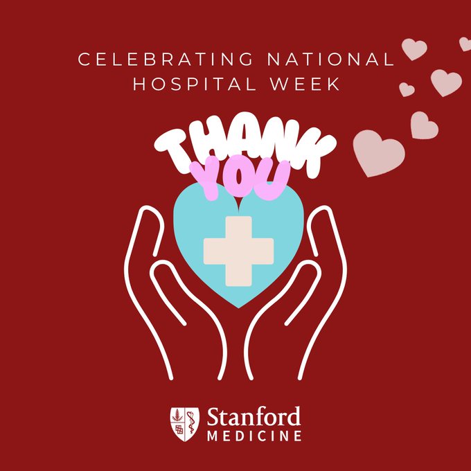 During National Hospital Week, we extend our heartfelt gratitude to the incredible staff and volunteers who dedicate themselves to delivering high-quality, compassionate care to our patients and their families. Thank you for all you do!

#WeAreHealthCare🫂 #StanfordMed🏥