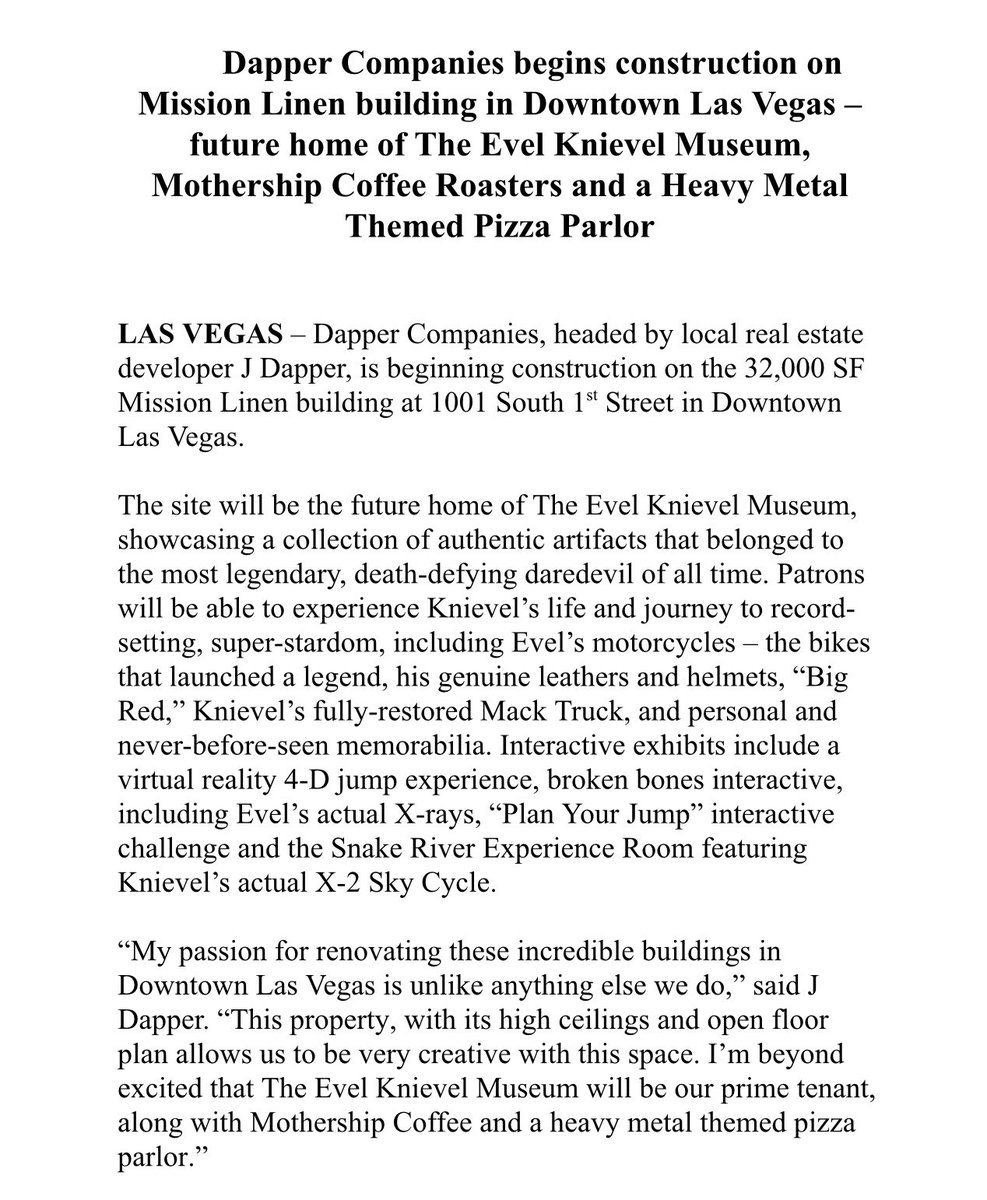Evel Knievel tweet media