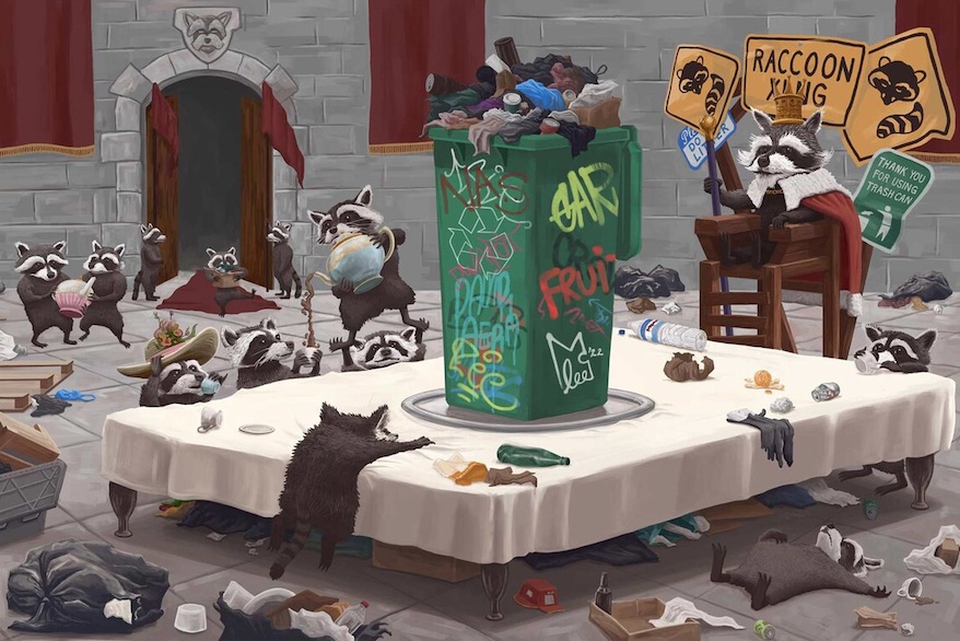 ellin_anderson's tweet photo. In #Abenaki mythology, #Azeban the #Raccoon is a #trickster spirit who dwells in Wobanakik, “The Place of the Dawn” (northern New England and eastern Canada). I am quite familiar with his antics. Artwork by #LeeMcGuire. #FairyTaleTuesday #raccoons #poetry https://t.co/ZWv1EvRod7 https://t.co/lGvMiWuVsA