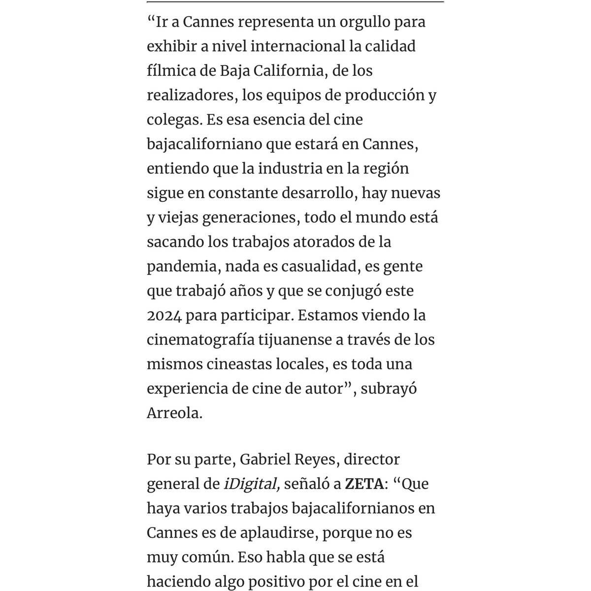 Baja California y los norteños nos vamos a @Festival_Cannes representing 💫💫 Gracias a @giffmx, Ángel es parte de Short Film Corner 👽 Notas de: @Milenio @ZETATijuana @infobae Diario de México