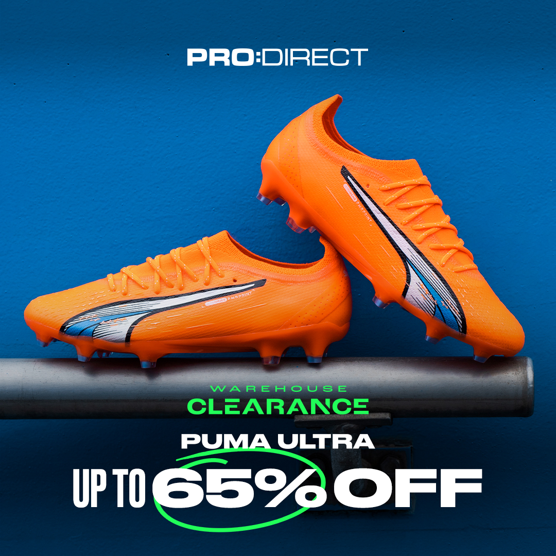 🚨 WAREHOUSE CLEARANCE 🚨 Need for Speed ⚡ Amazing discounts on the PUMA Ultra range at Pro:Direct Soccer 💯 Shop your pair here 📲 brnw.ch/PUMAUltraWareh…