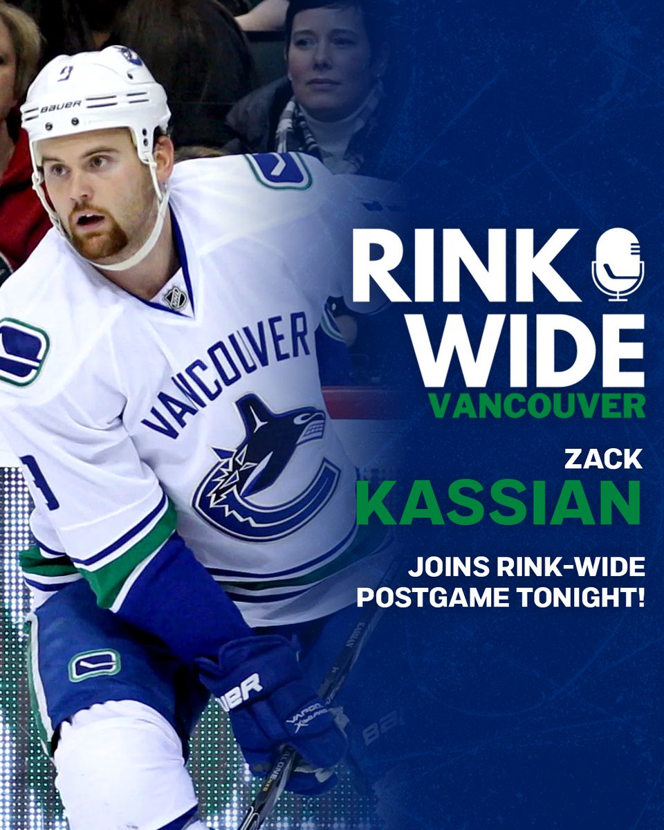 Tune into the Rink Wide post game show tonight where former Canuck Zack Kassian will join the program for the first segment! @patersonjeff will join the show after collecting quotes from coaches and players. Watch here: youtube.com/watch?v=a506At…