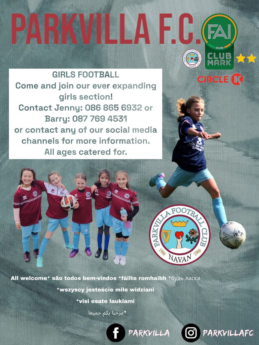 We are trying to add girls to our expanding girls section. Please retweet @FAIMeath @MeathSports @MeathLocalSport @NERL_ie @SharingWithYemi