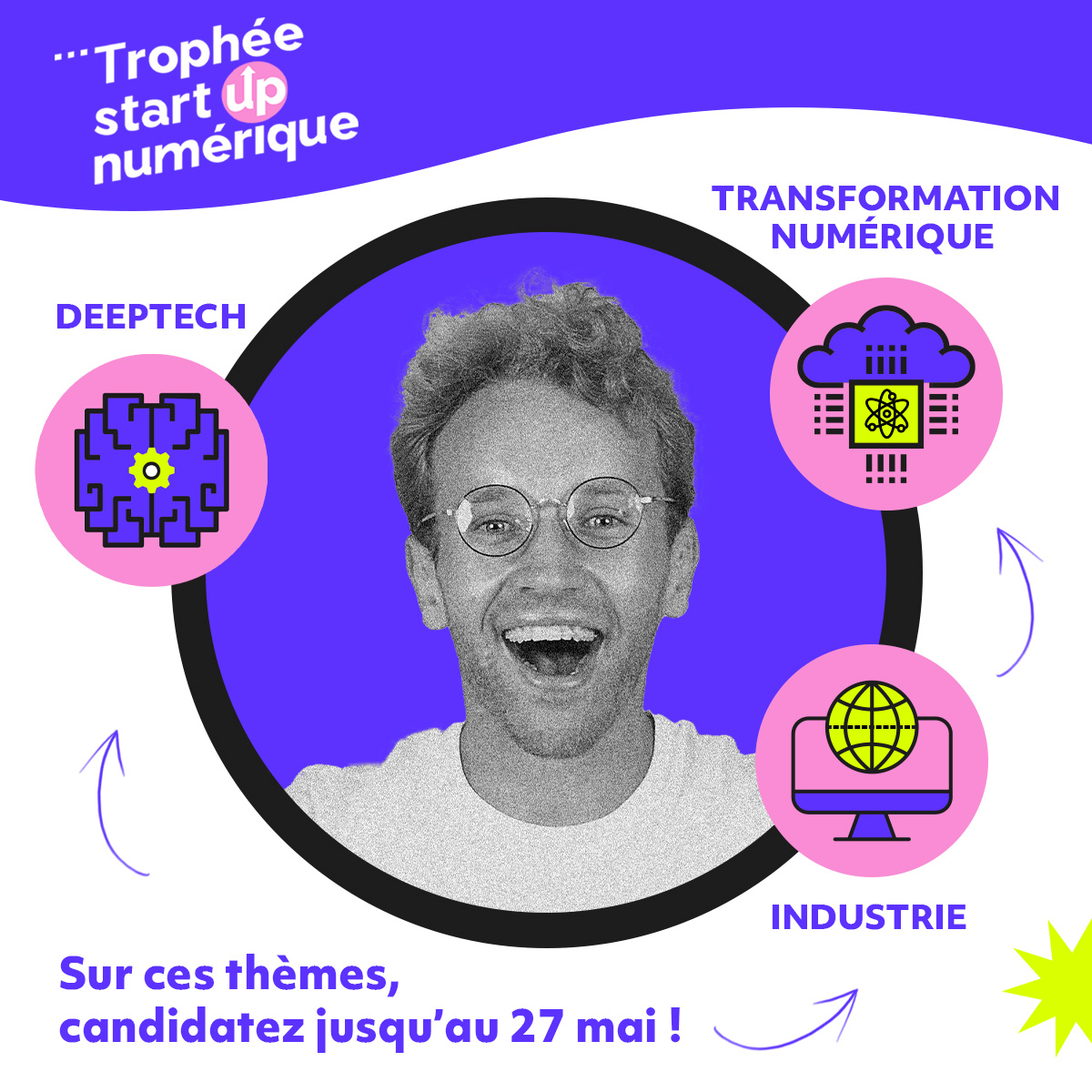 🏆 #TSUN24 🏆 📅Vous avez jusqu’au 27 mai pour participer au Trophée Start-up Numérique ! 🚀 ✅Votre #startup agit sur ce champ ou répond à l'un de ces enjeux ? 🟣 #DeepTech 🟣#Industrie 🟣Transformation #numérique des entreprises ✅Infos & Inscription ➡️ reboot-campus.eu/fr/challenges/…