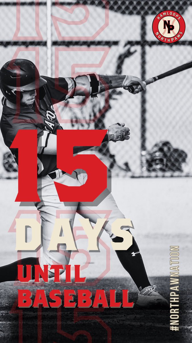 THE COUNTDOWN IS ON .... 15 days until BASEBALL!!! #GONORTHPAWS