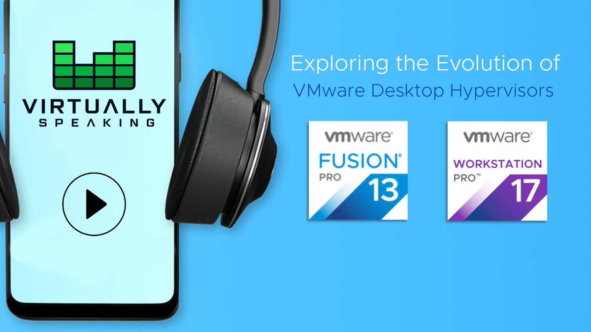 On this episode of @virtspeaking @vPedroArrow and @Lost_Signal welcome @mikeroySoft to share the big news around @VMware Desktop Hypervisors #Fusion #Workstation via.vmw.com/vsp-desktop-hy… Enjoy!