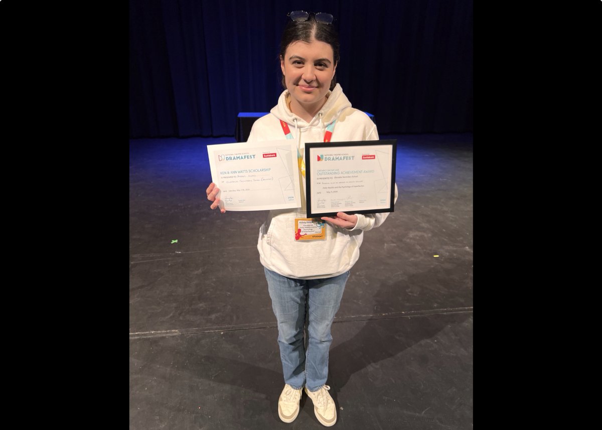 The HWDSB was exceptionally well represented by both Glendale and Westdale this year at the Provincial Showcase of the National Theatre Festival! Both schools won Outstanding Achievement Awards in addition to some individual student awards. Congratulations!!