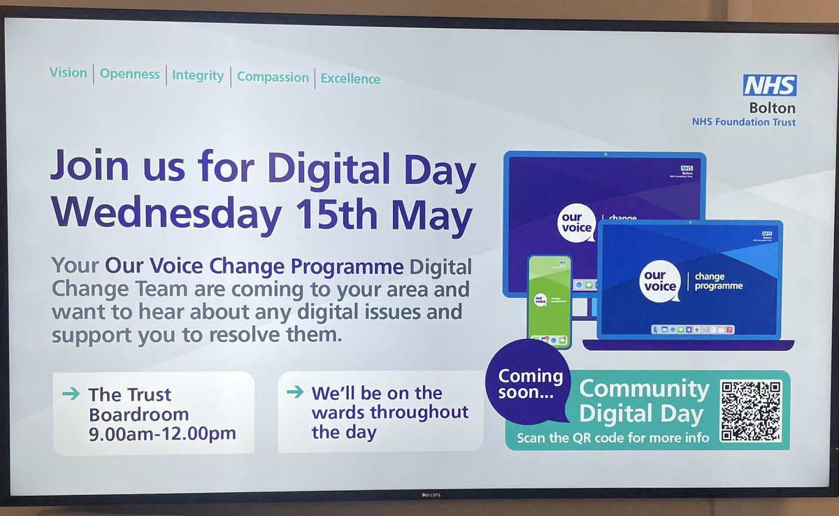 📣Look out for our teams tomorrow on the <a href="/boltonnhsft/">Bolton NHS Foundation Trust</a> acute site 👀 <a href="/DigEdBoltonNHS/">Digital Education @ BoltonFT</a> <a href="/Boltondigital1/">Boltonclinicalinformatics</a>